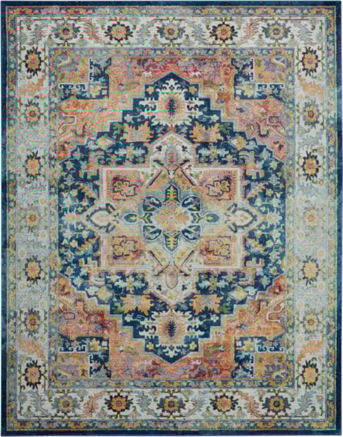 8'11" x 11'10" Blue/Multicolor Rectangle Rug