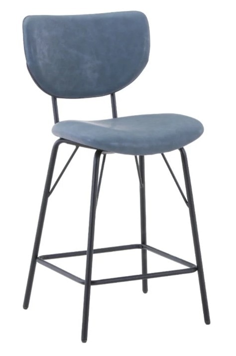 Contemporary Leather Counter Dining Stool