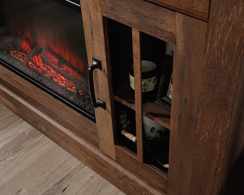 Sauder Misc Entertainment Fireplace TV Credenza
