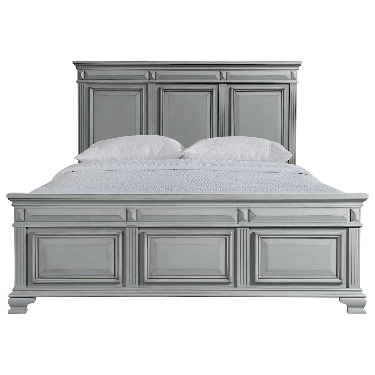 Elements International Calloway King Headboard and Footboard Bed