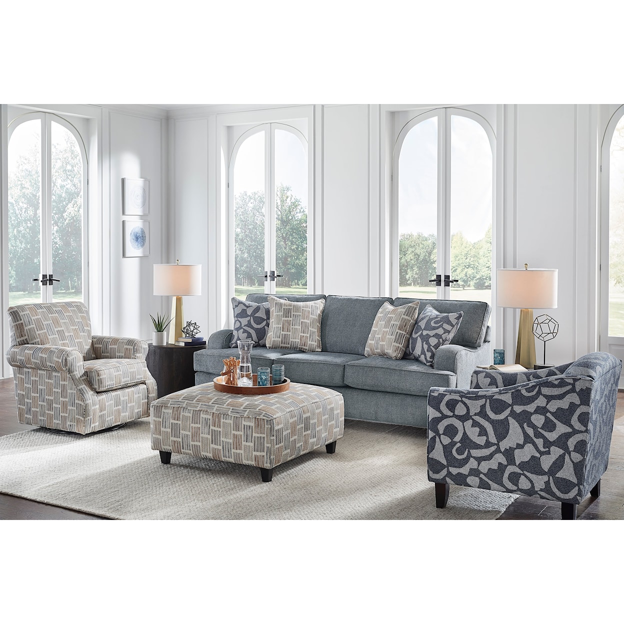 Fusion Furniture 4250 BRI BLUESTONE Living Room Set