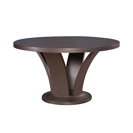 Contemporary Glam Round Dining Table with Pedestal