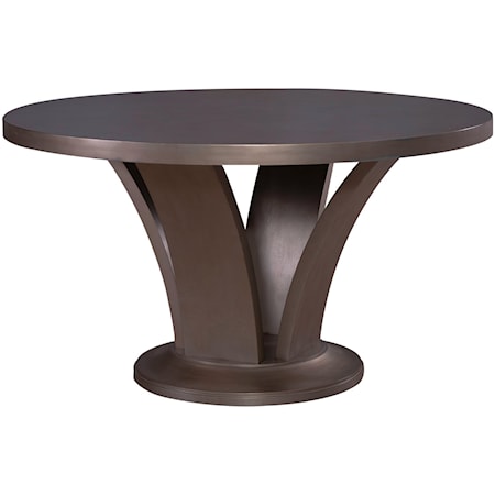 Contemporary Glam Round Dining Table with Pedestal