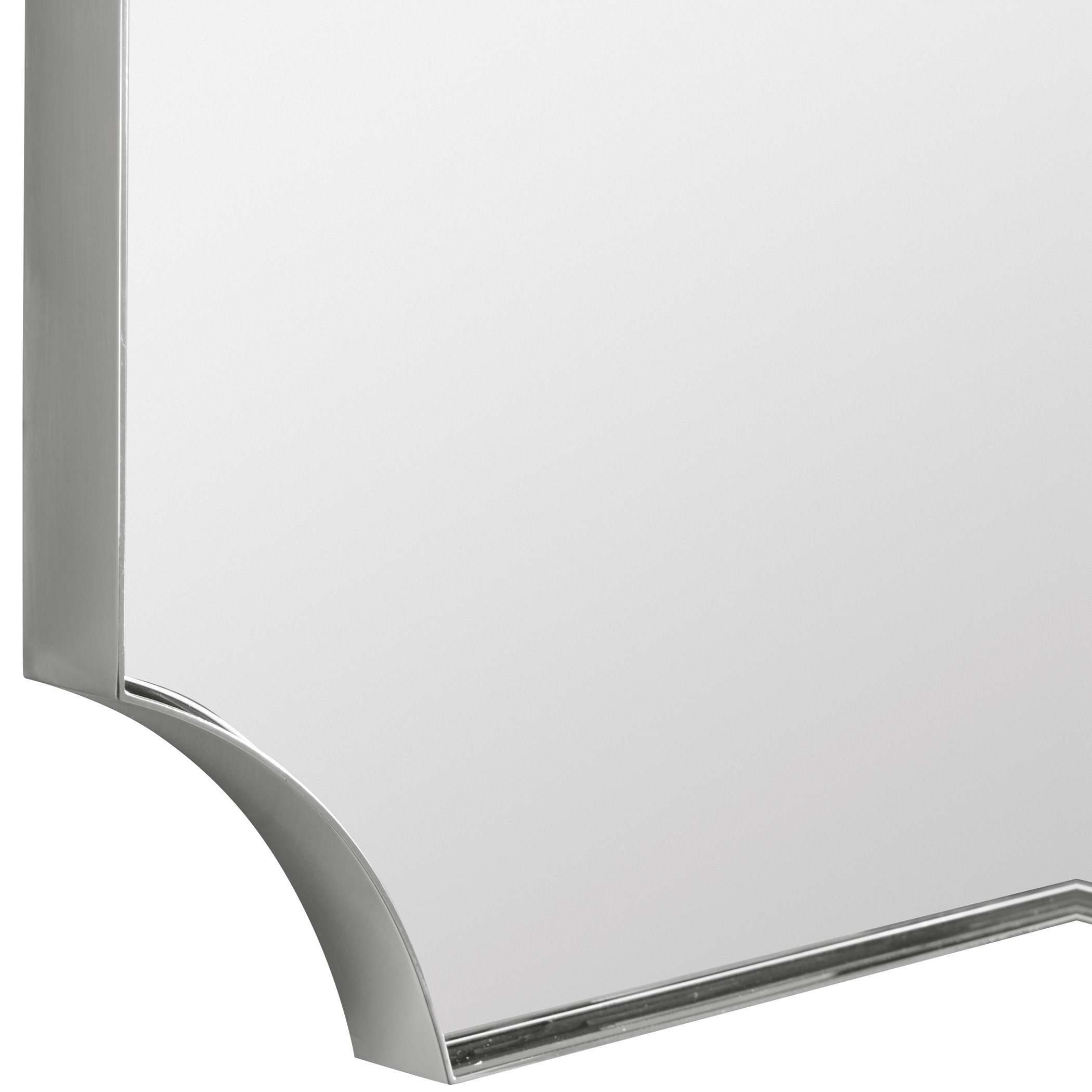 Uttermost Mirrors Lennox Nickel Scalloped Corner Mirror