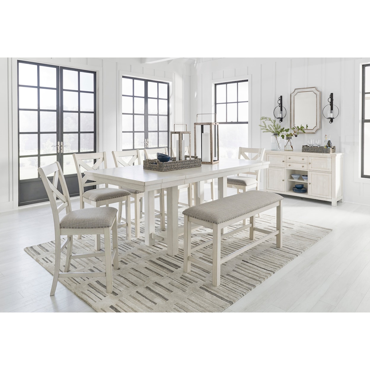 Michael Alan Select Robbinsdale 8-Piece Counter Dining Set with Bench