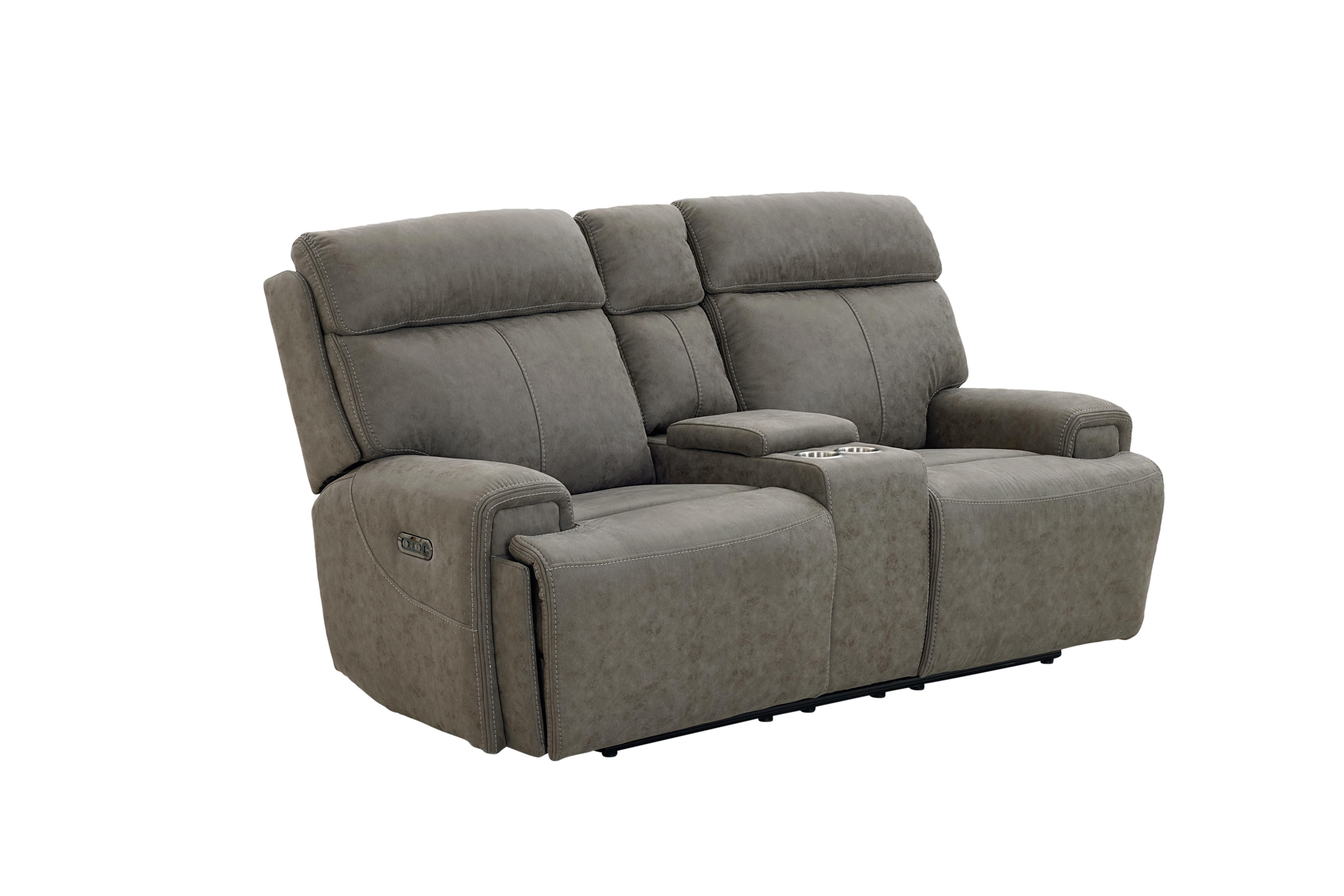 Bassett Club Level - Nathan Motion Loveseat w/Power & Console