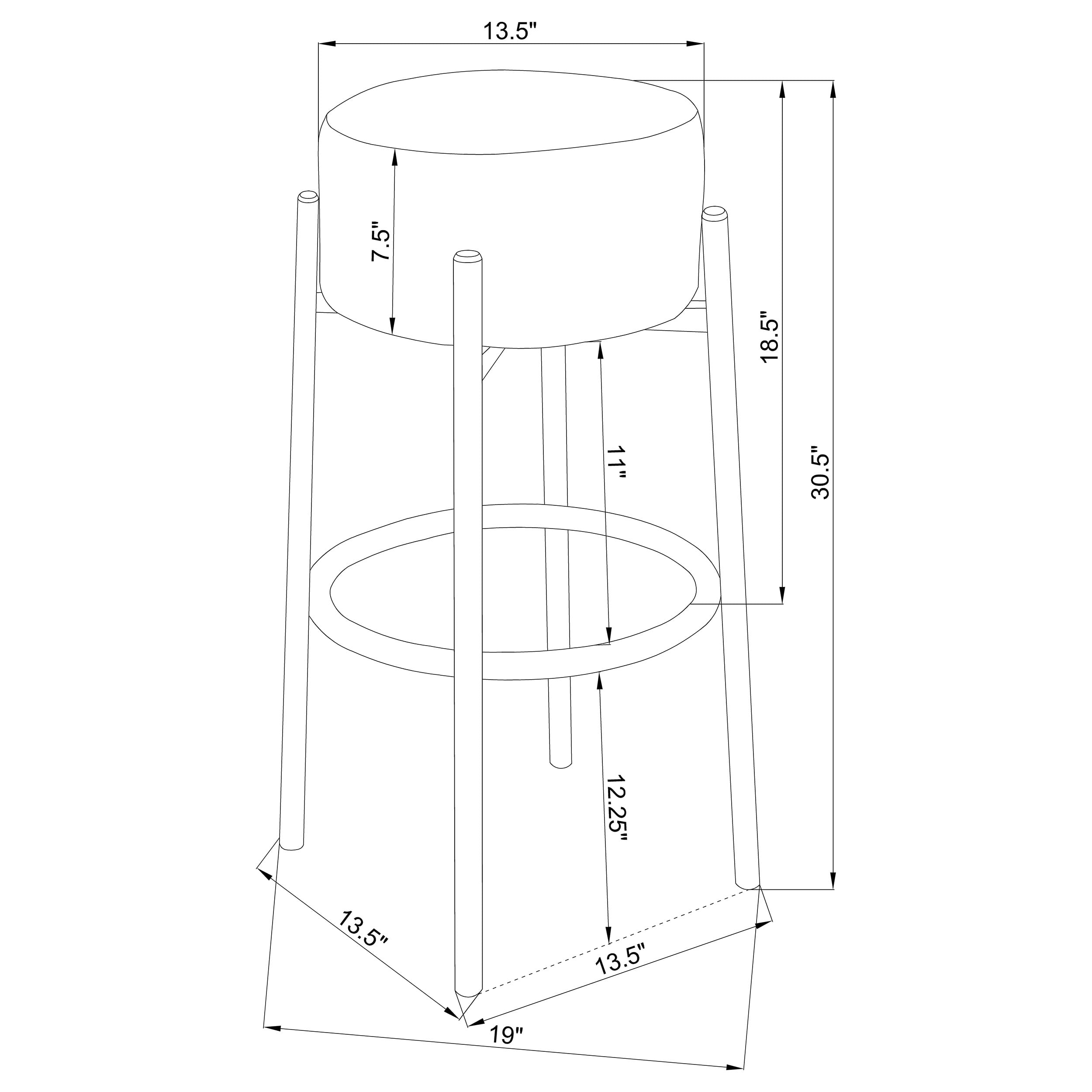 Leonard Backless Bar Stool