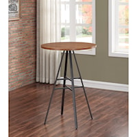 Industrial Pub Table with Metal Base
