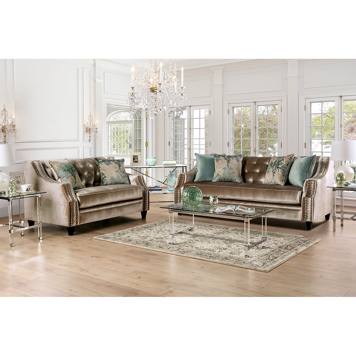 Furniture of America - FOA Elicia Sofa + Loveseat