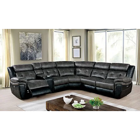 Transitional Power Sectional with USB Chargers 