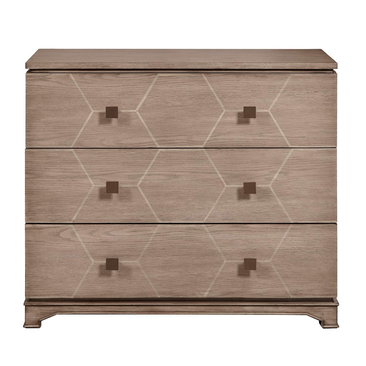 Accentrics Home Accents Hexagonal Print Three Drawer Chest