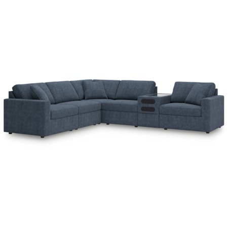 6-Piece Sectional With Audio Console