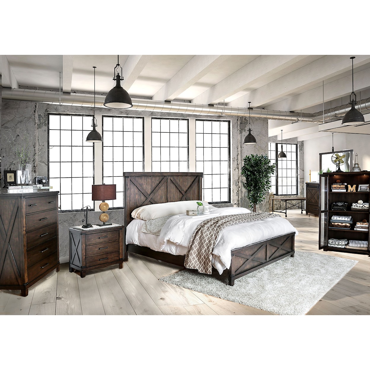 Furniture of America Bianca 4-Piece Queen Bedroom Set