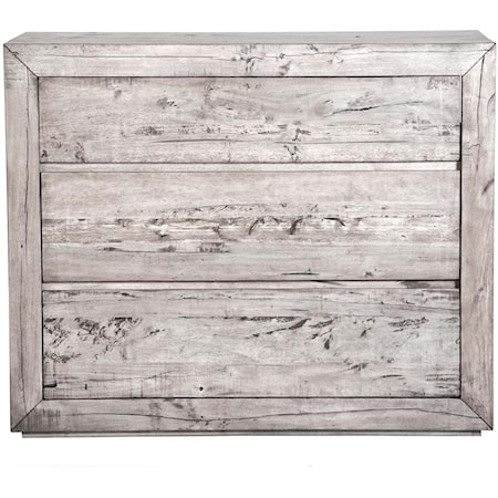 Rustic 3-Drawer Media Chest