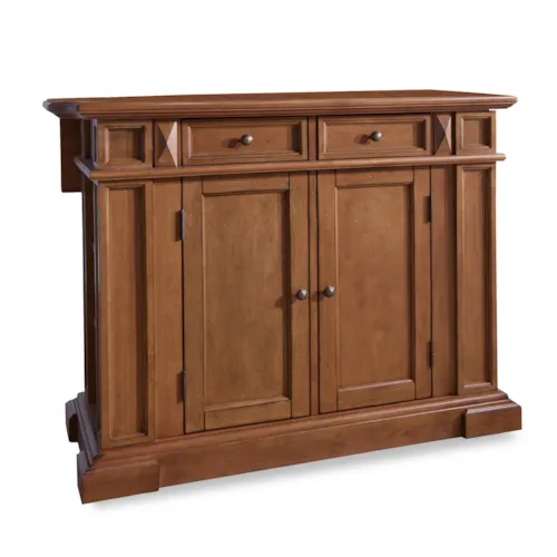 Traditional Kitchen Island with Drop Leaf