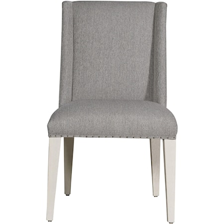 Contemporary Upholstered  Dining Chair with Nail-Head Trim