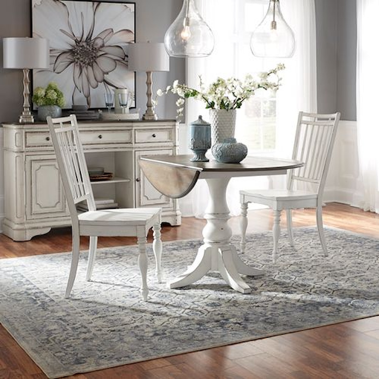 Liberty Furniture Magnolia Manor 3-Piece Drop Leaf Table Set