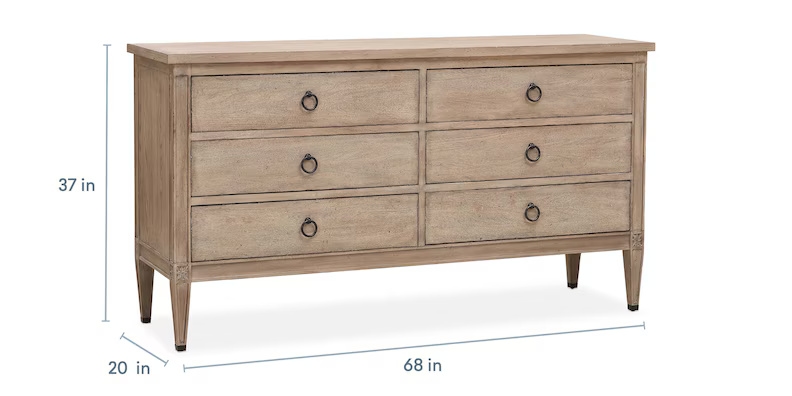 Six Drawer Dresser