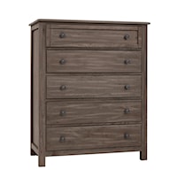 Casual 5-Drawer Chest of Drawers with Soft-Close Drawers