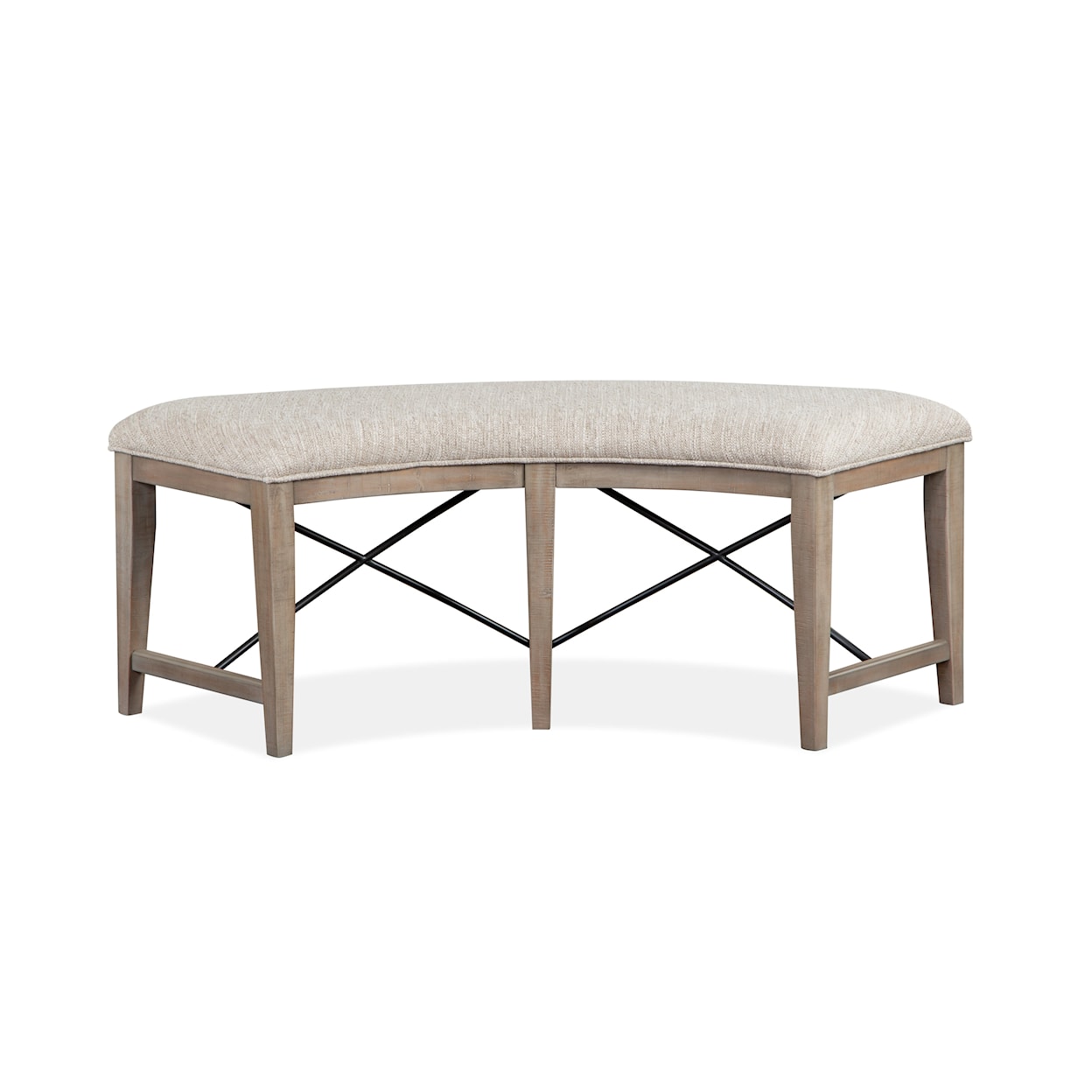 Magnussen Home Paxton Place Dining Upholstered Curved Bench 