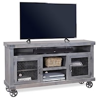65" Console with Metal Casters