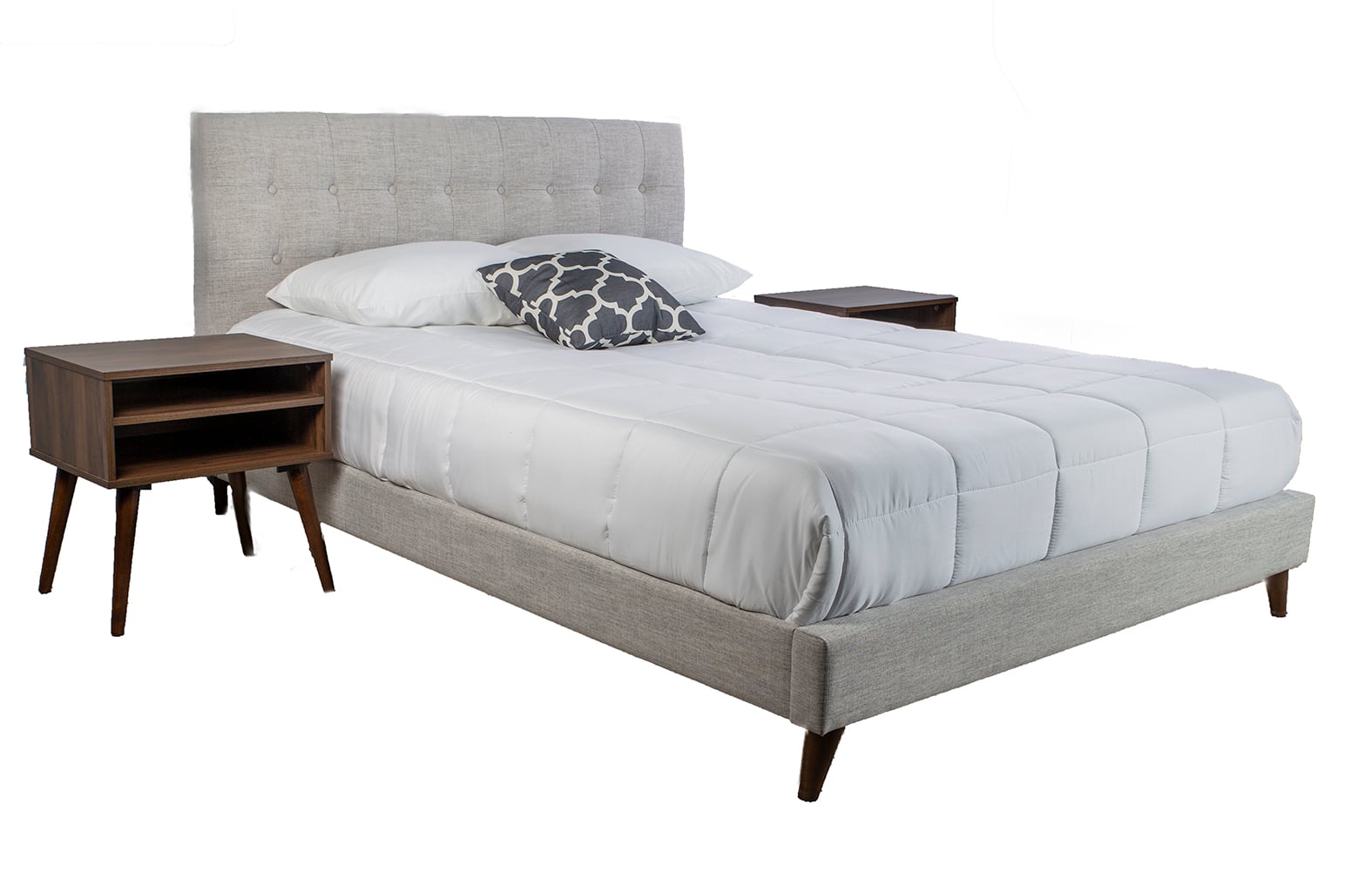Queen Bed with 2 Nightstands