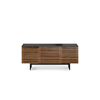 Contemporary 2-Door Media Console with Center Drawer