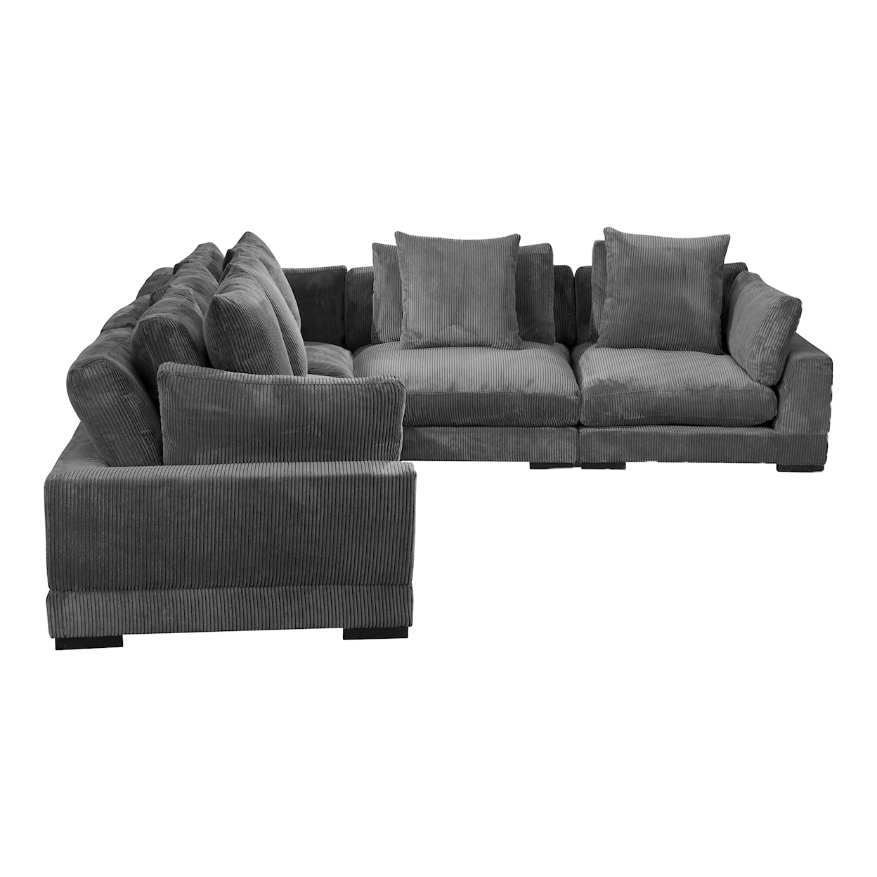 Moe's Home Collection Tumble Tumble Classic L Modular Sectional Charcoal
