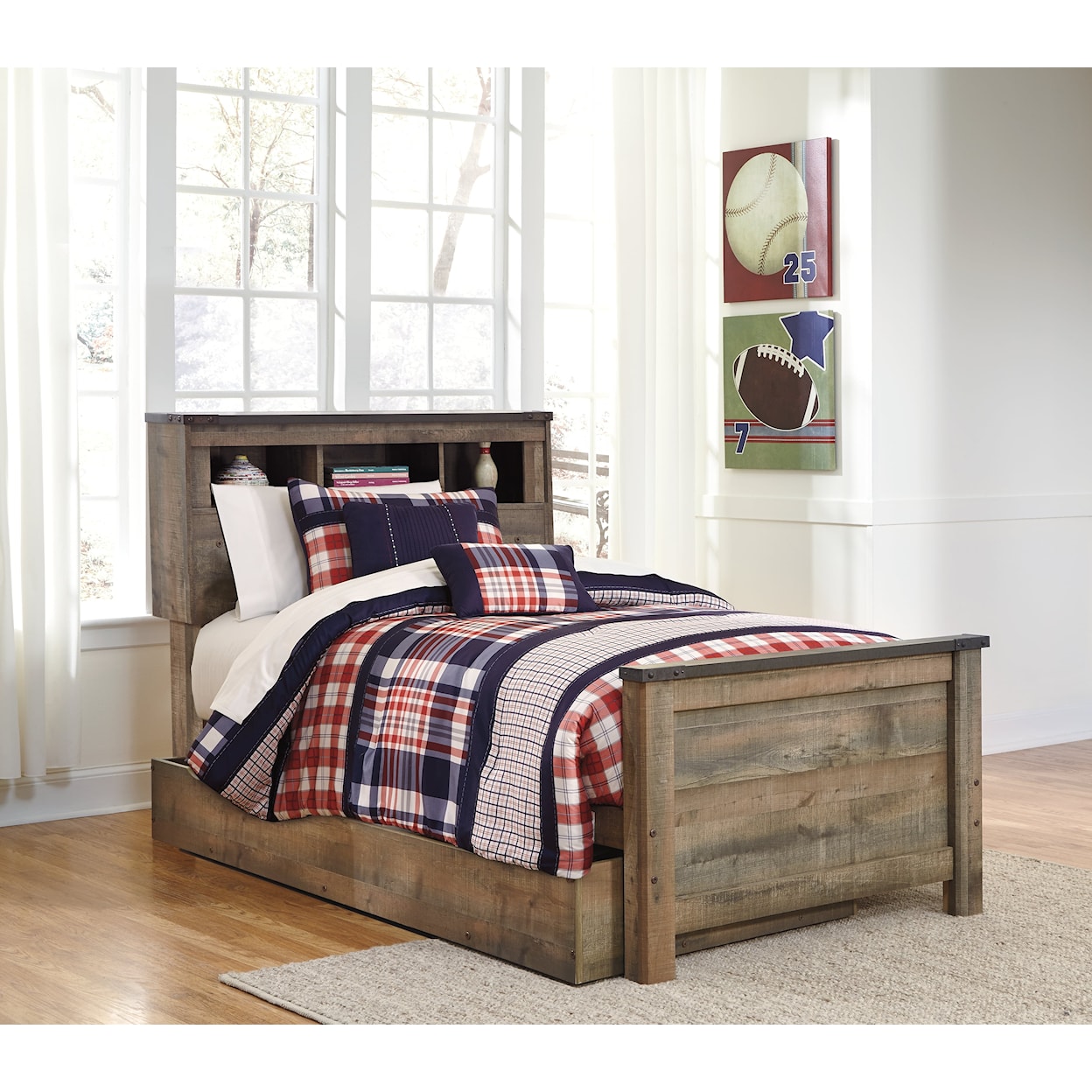 Ashley Signature Design Trinell Twin Bookcase Bed