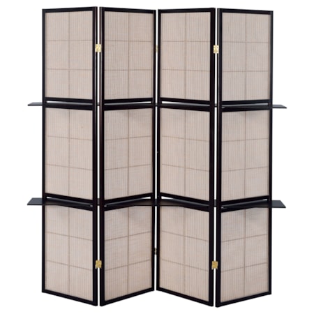 4-Panel Room Divider Folding Shoji Screen