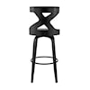 Armen Living Gayle 30" Swivel Upholstered Barstool