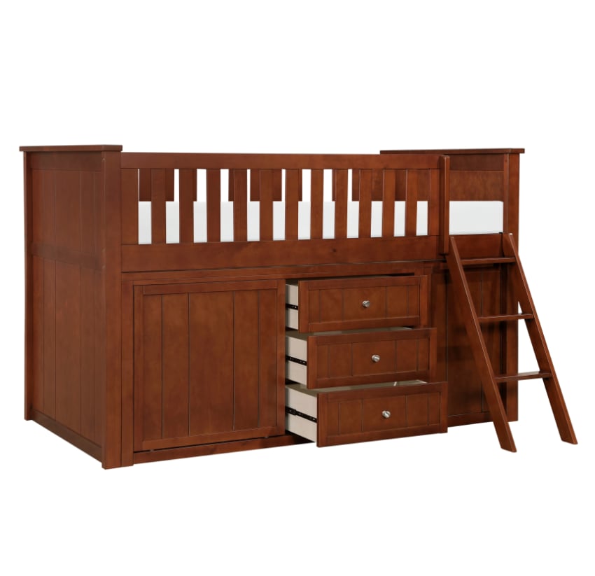 Low Loft Bunk Bed with Storage