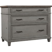 Farmhouse Lateral File Cabinet with Removable Dividers and Locking File Drawers