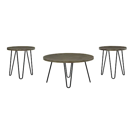 3-Piece Occasional Table Set with Hairpin Legs