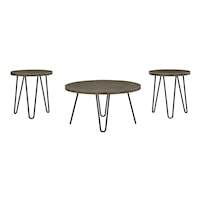 3-Piece Occasional Table Set with Hairpin Legs