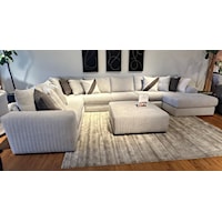 Contemporary 3-Piece Sectional Sofa with Right Facing Chaise
