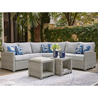 Casual All-Weather Resin Wicker 3-Piece Sectional