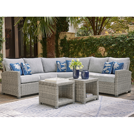 Casual All-Weather Resin Wicker 3-Piece Sectional