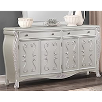Glam Server with Marble Top