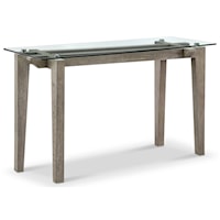 Contemporary Sofa Table with Glass Top