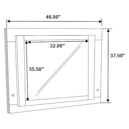 Wood LED Dresser Mirror