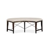 Magnussen Home Westley Falls Dining Curved Bench w/ Upholstered Seat