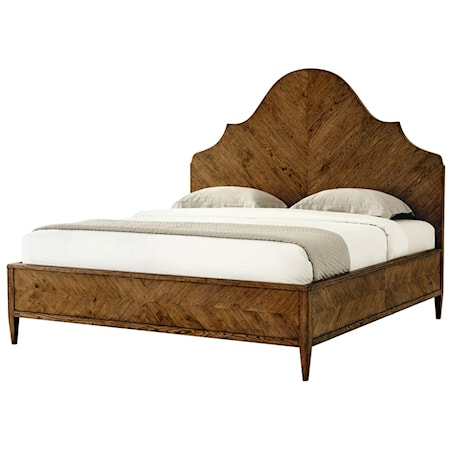 Transitional Arched Queen Bed