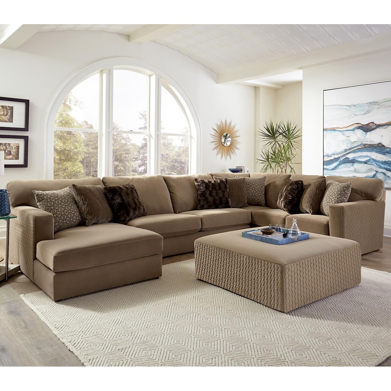 Carolina Furniture 3301 Carlsbad 3-Piece U-Shape Sectional