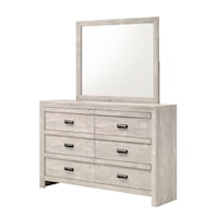 Valor 6-Drawer Dresser & Mirror