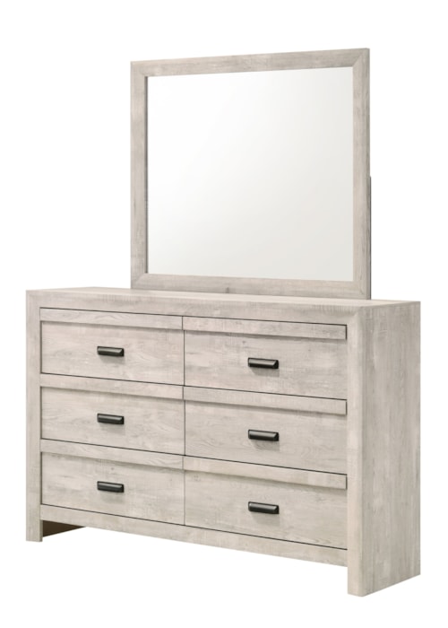 Valor 6-Drawer Dresser & Mirror
