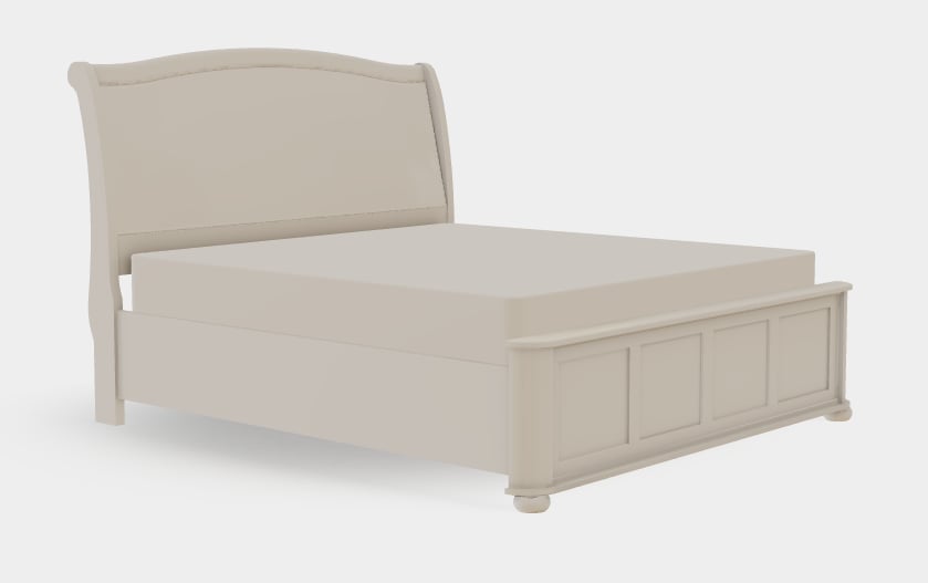 King Upholstered Bed Right Drawerside