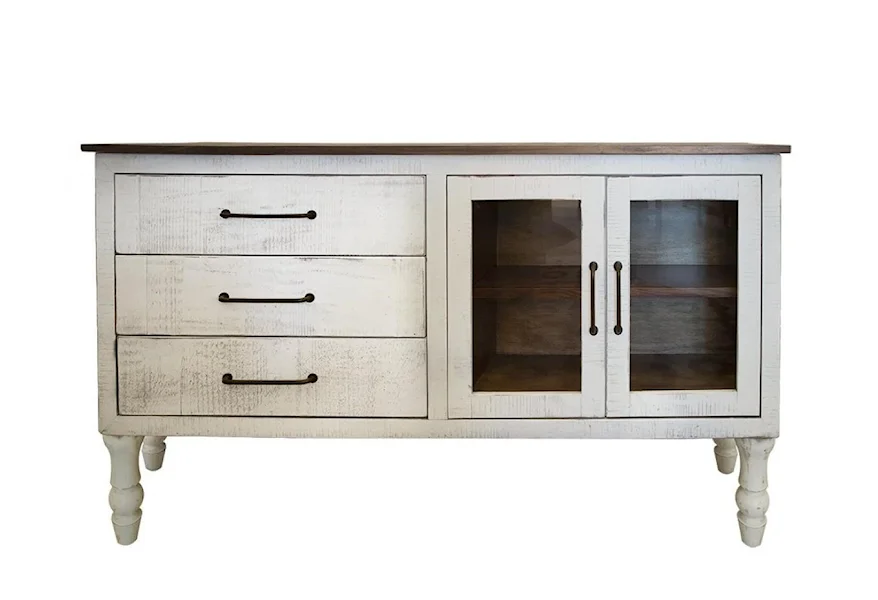 Rock Valley 3 Drawer and 2 Doors Console by International Furniture Direct at VanDrie Home Furnishings
