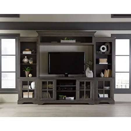Traditional Wall Unit with Piers and Bridge