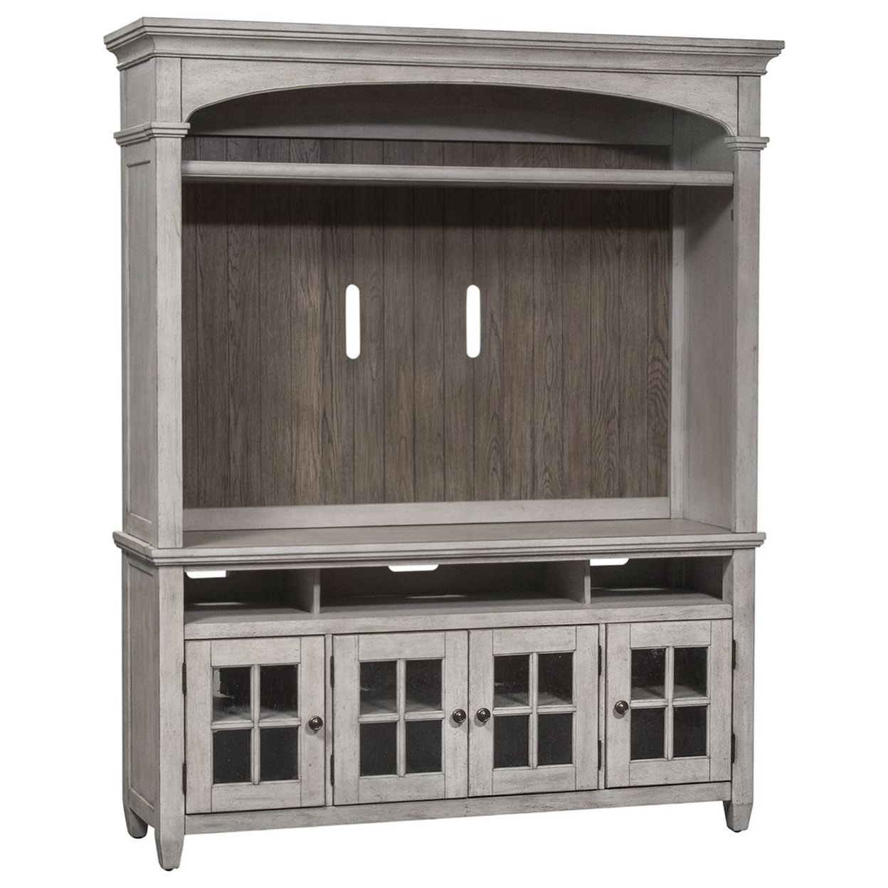 Liberty Furniture Heartland Entertainment Stand and Hutch
